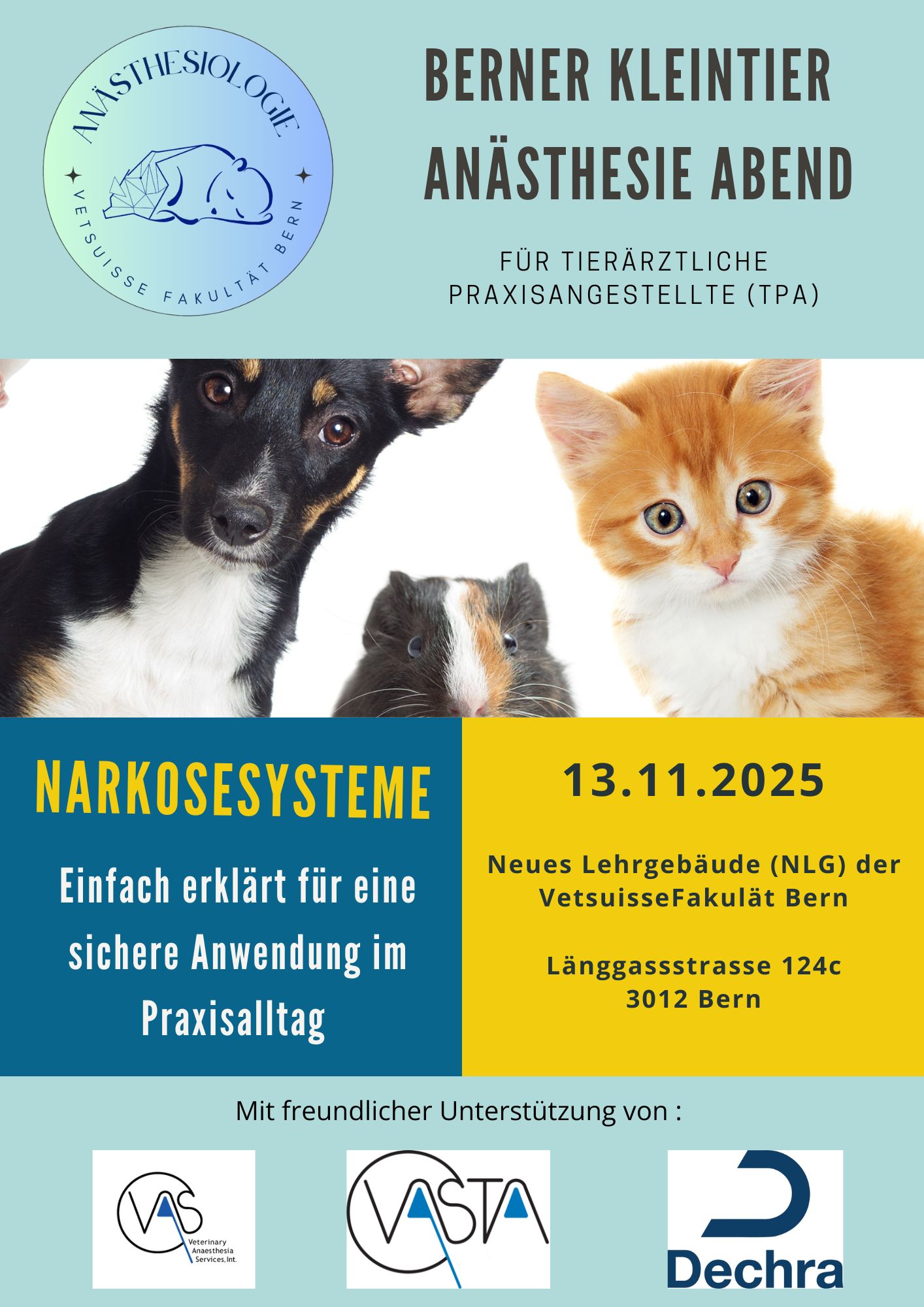 Berner Kleintier Anästhesie Abend 
