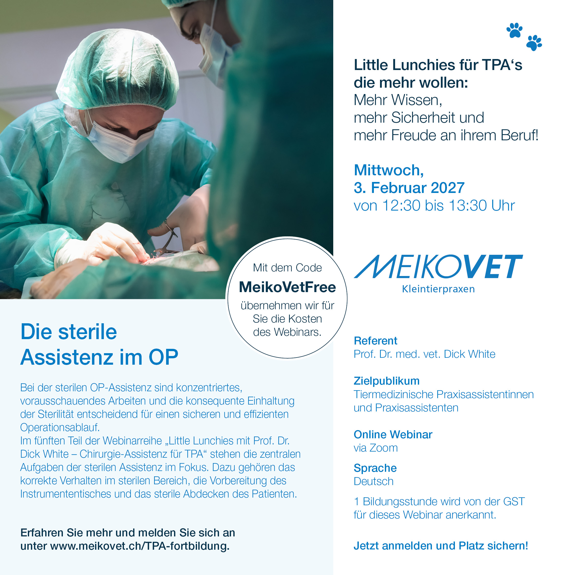 Little Lunchies für TPA's: Die sterile Assistenz im OP